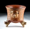 Rare / Large Nicoya Pottery Tripod - Maya Influence