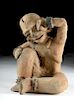 Rare Veracruz Pottery Seated Crying Figure w/TL