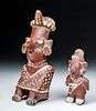 Lot of 2 Fine Jalisco Sheepface Pottery Figures