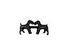 Black Pair Scottie Dogs Pin