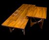 Walnut Broyhill Brasilia Coffee Table W/ End Table