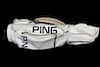 Vintage White Leather Ping Golf Bag Signed Chi-Chi