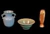 3 Pottery Pieces: Stang Frankoma And William Manker