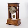 Charles X Gilt-Metal-Mounted Fruitwood Inlaid Rosewood Mantle Clock