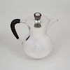 Gorham Silver Coffee Pot and Cover with Ebonized Wood Handle and Finial