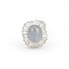 Stunning Platinum Sapphire & Diamond Ring