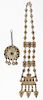 Antique 19th C. Yomud Jewelry: Necklace and Button