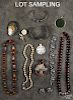Assorted costume jewelry, to include two Southwestern style bracelets, one is sterling