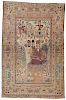 Lavar Kerman Pictorial Rug, Persia, Mid 19th C.