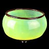 Charles Schneider Art Glass Footed Bowl