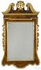 George III style mahogany and parcel gilt mirror, late 19th c., 53'' h.