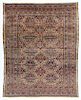 A Fine Silk Heriz Rug, Persia, 4'6" x 5'9"