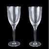 Pair of Lalique "Angel" Crystal Champagne Flutes