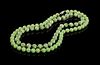 Two Jadeite Beaded Necklaces Length overall 9 1/2 inches.