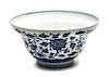 A Blue and White Bowl Height 3 1/2 inches.
