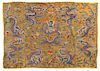 An Embroidered Silk Panel Height 41 3/8 x width 59 1/4 inches.