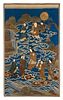 A Japanese Embroidered Tapestry Height 85 1/2 x width 55 1/2 inches.