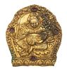 A Tibetan Gilt Bronze Plaque Height 8 3/4 x width 8 inches.