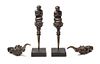 * Four Burmese Bronze Figures Height 13 1/2 inches.