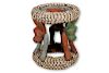 Bamileke Highly Decorative Zoormorphic Stool from Cameroon - 15"