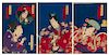 * Morikawa Chikashige, (active 1869-1882), triptych