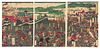* Kunimasa, (1773-1810), Battle Scene (triptych)