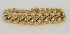 14 karat gold bracelet with large graduated links. 
length 7 1/8 inches, 30.5 grams