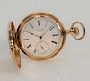 14 karat Lecoultre-Sublet closed face pocket watch, signed dial and works.