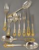 Gorham sterling silver flatware set, 75 total pieces, setting for ten to include (12)... 