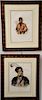 Set of five hand colored Indian lithographs, 
(1) Daniel Rice & James Clark, Tshi-Zun-Hau, Wine bago; 
(2) Greenough - Micanopy, a S...