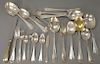 Tiffany & Co. sterling silver flatware set, Flemish pattern, 106 piece set to include (17) teaspoons, (11) soup spoons, (8) dinner k...