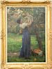 Virginie Demont-Breton (1859-1935), 
oil on canvas, 
"Mere et Enfant Dans Le Jardin" 
"Mother and Child in the Garden", 
picking ora...