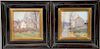 David Lussier (20th/21st century), 
pair of oil on board paintings, 
"End of Autumn", 
"Afternoon" 
each signed: D. Lussier, 
each t...