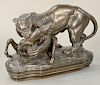 Antoine-Louis Barye (1795 - 1875),  bronze,  Tiger Attacking an Antelope,  signed on base: Barye,  originally from Stuart Pivar Collection, b...