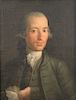 18th century,  oil on canvas,  half length portrait of Don Marcos Ibanez,  in period frame and stretcher,  restretched and r...