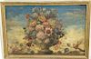Still Life of Flowers, Roses in a large Pot with a Bird, 
oil on canvas, 
unsigned, 
17th/18th century, 
28" x 43" 

Provenance: 
Es...