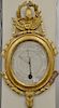 French Louis XVI gilt barometer, dial marked: A Parks Par Lormary de bois.
34" x 19"