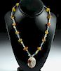 Wearable Bactrian Glass / Agate Beaded Necklace