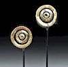 Pair Nazca Silver / Gold Ear Spools - XRF Tested