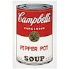 Andy Warhol. II.51: Campbell's pepper pot soup. Serigrafía. Con sello en la parte posterior "Fill in your own signature". Publicada.