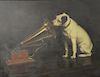 Francis Barraud (1856-1924),  oil on canvas,  "His Master's Voice", "Nipper",  Trademark Edison Phonograph painting, originall...