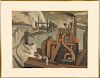 HARRY GOTTLIEB "STEEL MILL" LITHOGRAPH SIGNED
