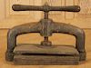 A LATE 19TH CENT. CAST IRON BOOK PRESS