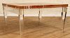 UNUSUAL LUCITE COFFEE TABLE MARBLE TOP 1970