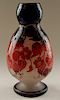 A MARKED DEGUE ACID ETCHED CAMEO VASE