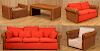 5 PIECE LIVING ROOM WICKER SET BY HENRY LINK