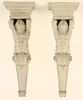 PAIR COMPOSITION WALL BRACKETS NEOCLASSICAL MOTIF
