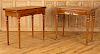 PAIR FRENCH MARQUETRY WALNUT FLIPTOP GAMES TABLES