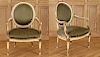 PAIR OF 19TH C. FRENCH LOUIS XVI STYLE FAUTEUILS