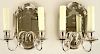 PAIR HOLLYWOOD REGENCY STYLE 2 LIGHT WALL SCONCES